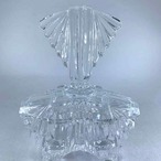 ガラス小物入れ　アールデコ　蓋物　お揃いの香水瓶あります 12otcy9-2