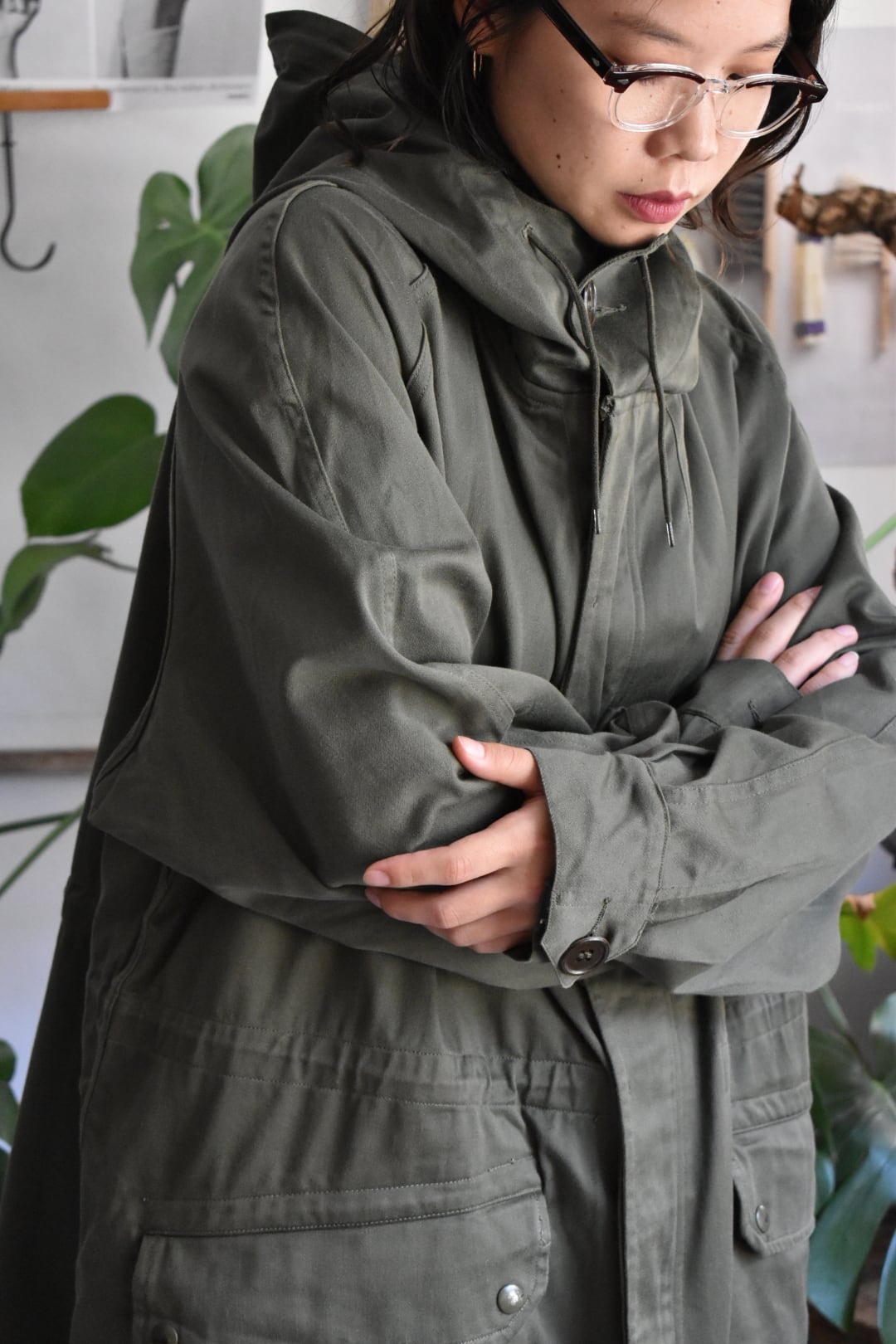 70s french army rain coat