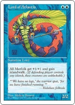 ※プレイ用　MTG　《アトランティスの王/Lord of Atlantis(5ED)》　日本語