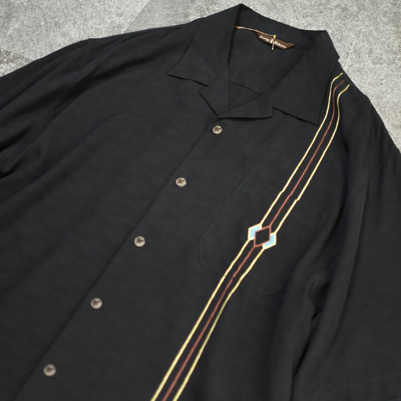 tommy bahama embroidery design silk shirt