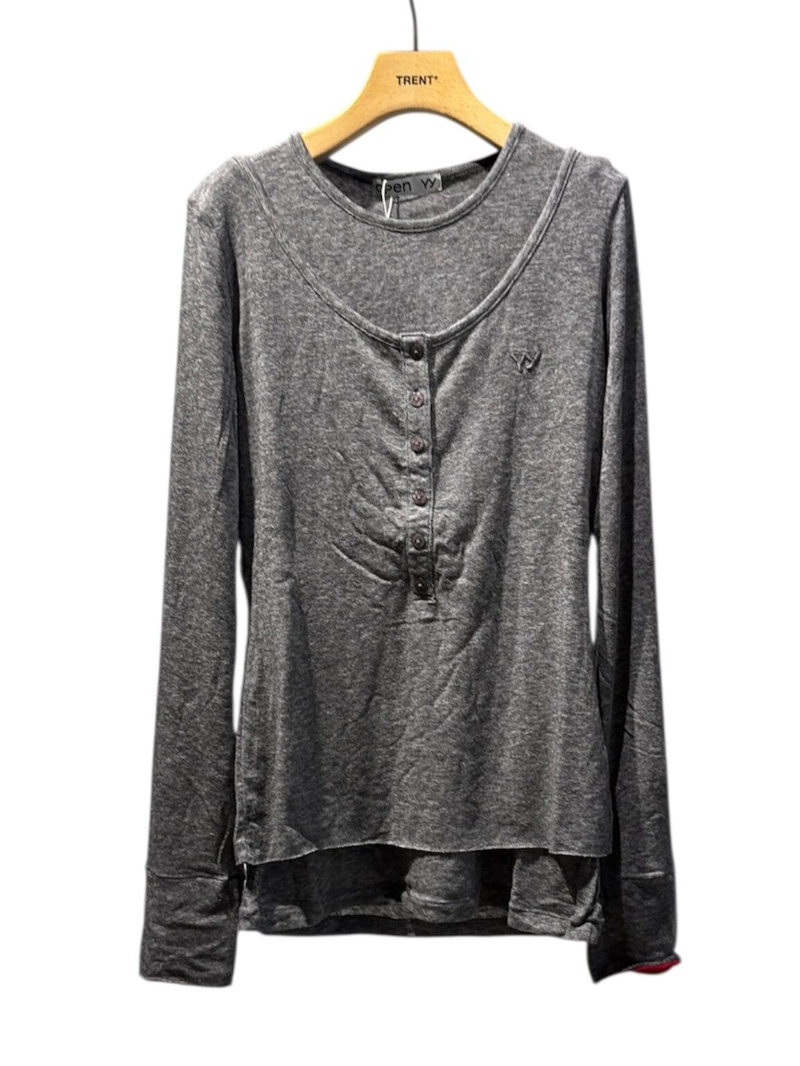 【新品未使用】OPEN YY LAYERED HENLEY LOUNGE TEE 25AW】OPEN YY オープン ワイワイ / LAYERED HENLEY LOUNGE TEE / T