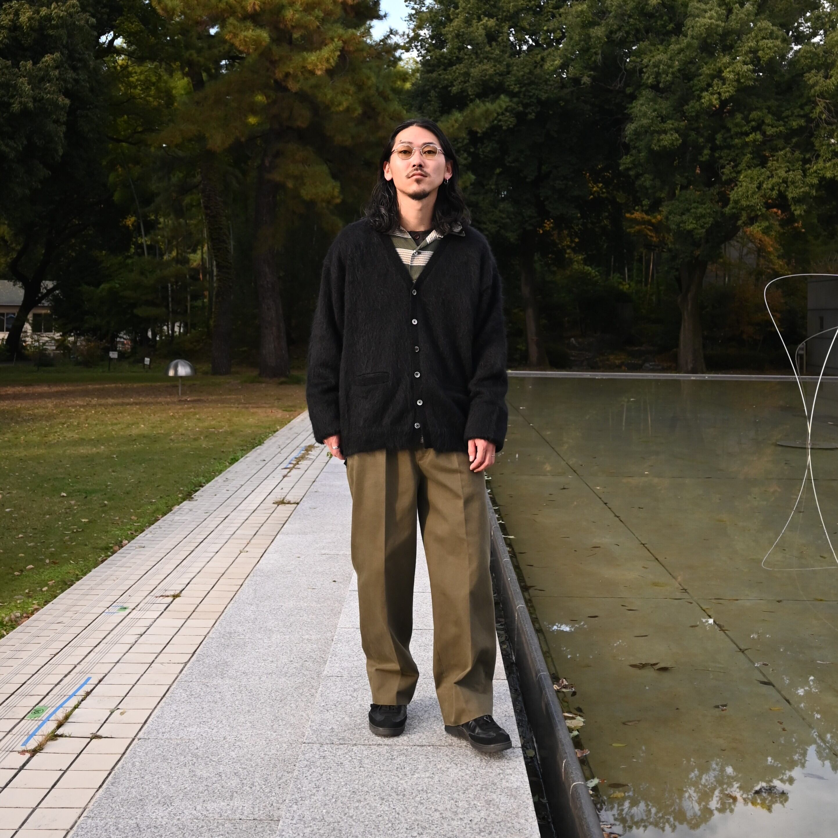 INTERIM / KID MOHAIR ALPACA SHAGGY CARDIGAN | GANKO