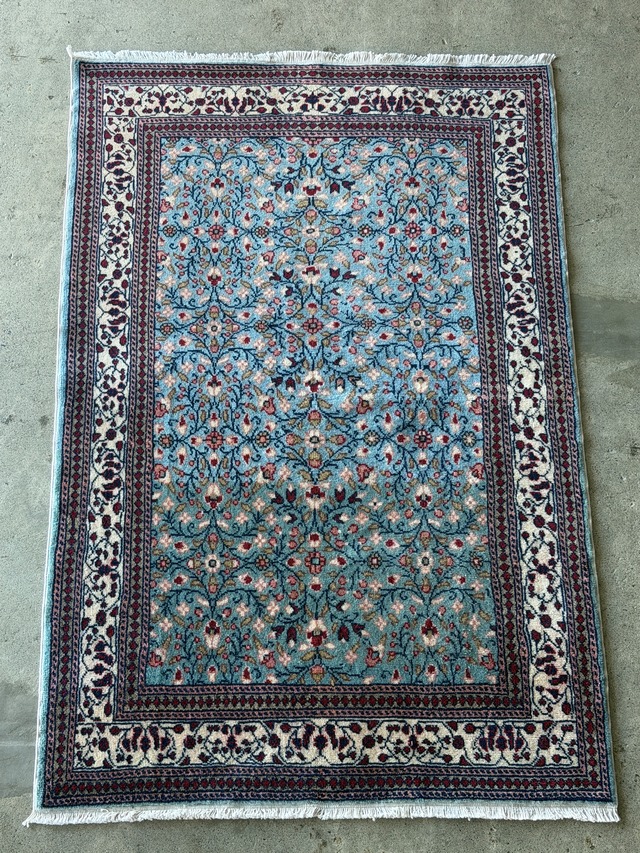 【送料込み】Kayseri カイセリ   デッドストック　花模様　未使用品　ヴィンテージラグ   TRB4559