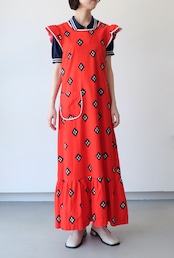 Rhombus dots apron dress