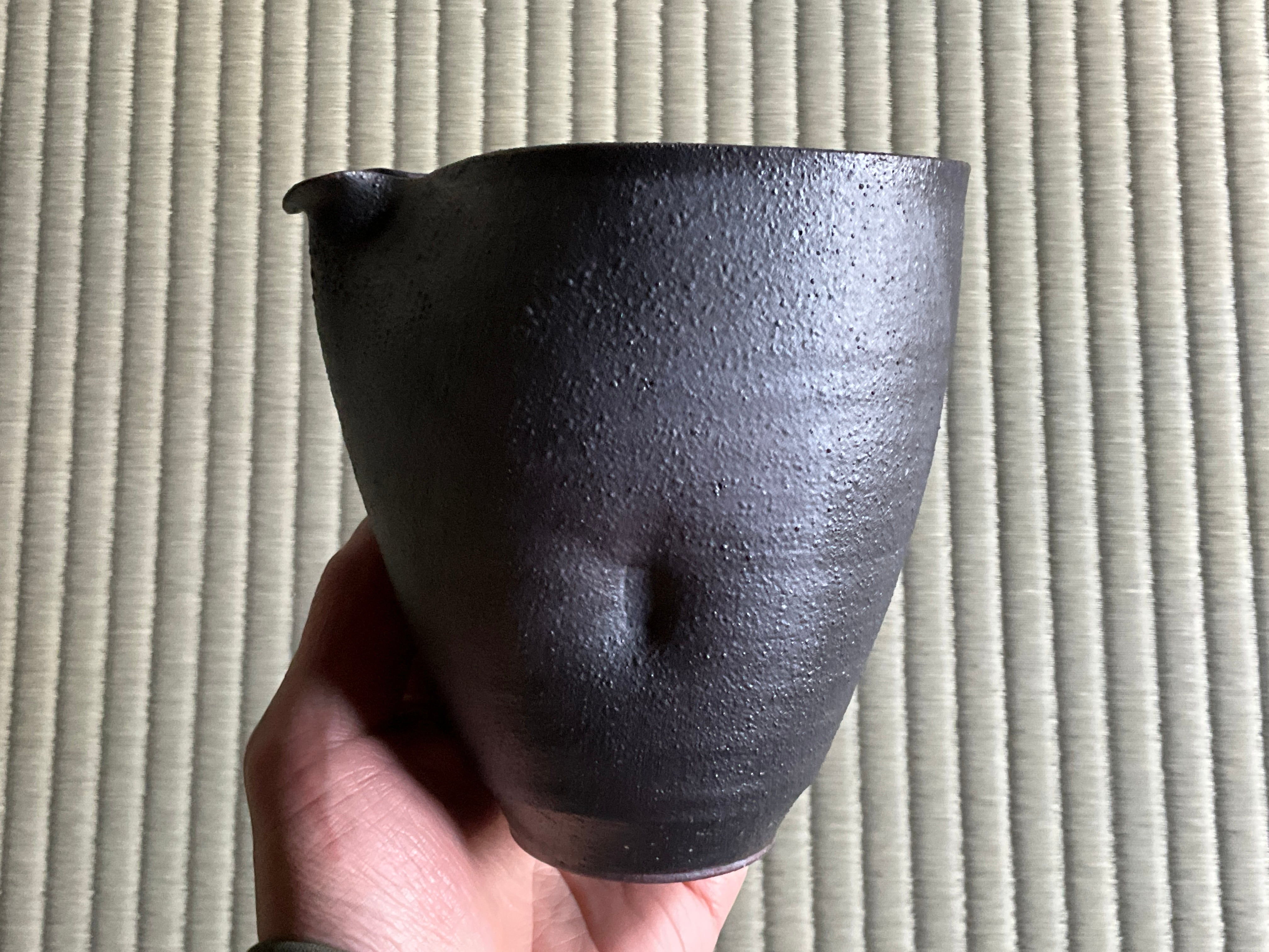 25センチΦの片口大鉢　人気の火風水土の作です。 泥彩片口酒器 大 | ohmitogei