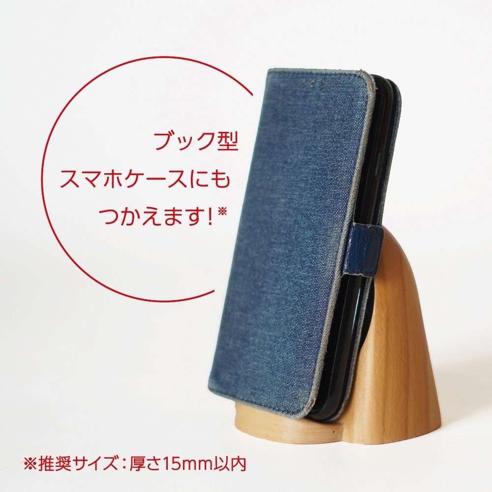 鏡の妖精 ボーちゃん ミラー付スマホスタンド 卓上 ミニ 木製 TOSMU