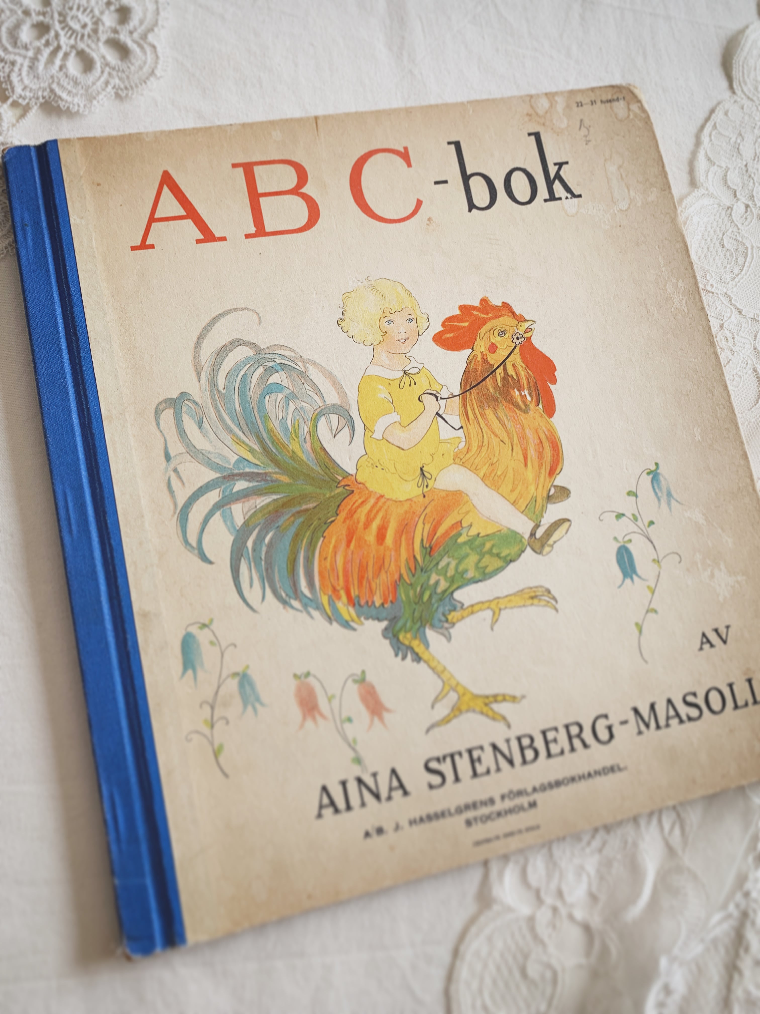1920's-1940'北欧s スウェーデンのアルファベット絵本 ABC-bok