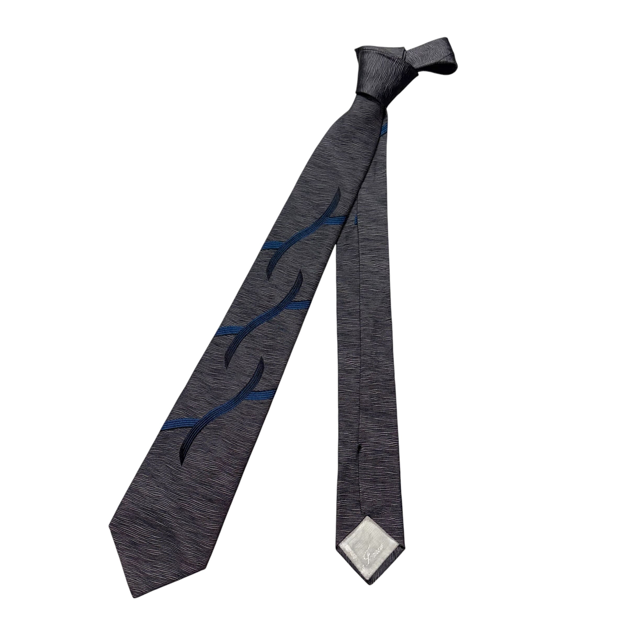 DIOR HOMME black color “bee” woven silk tie | NOIR ONLINE