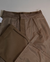 itochi - Wool & Cashmere Corduroy Tuck Slacks :Brown|先染め/尾州×遠州/裏地付き