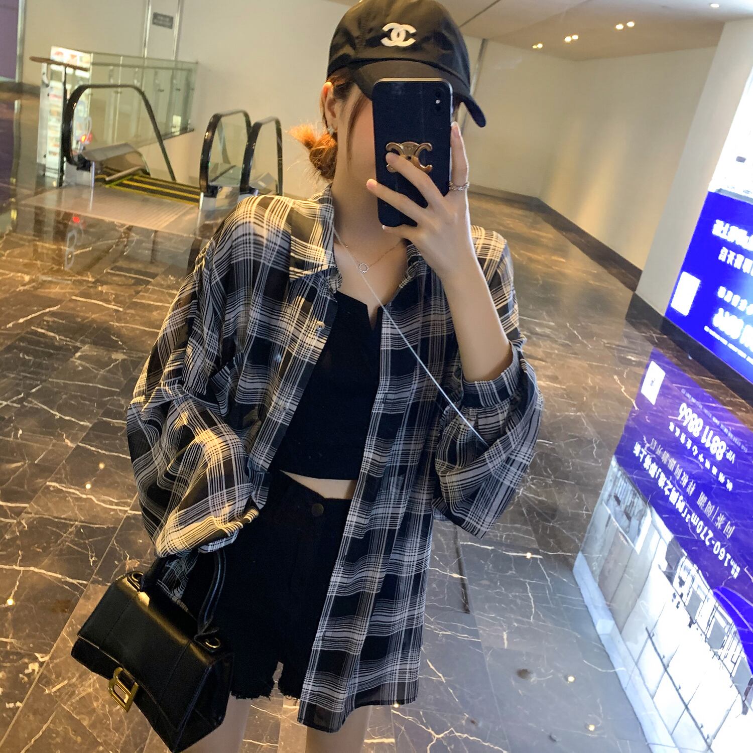 スタンダード格子柄シャツ レディースサマートップス レトロ 夏物 6Du_Shop_Women47641437951