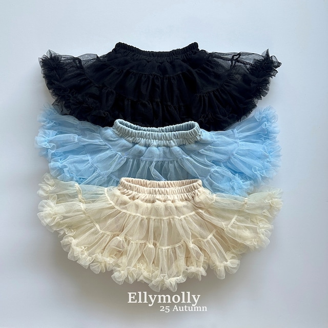 «予約»«ジュニアサイズあり»«elly molly» ミルキーチュチュスカート 3colors