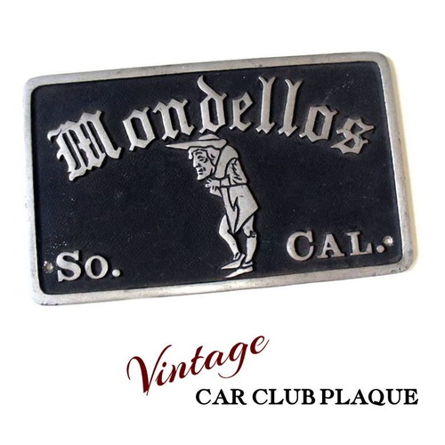 【送料無料】1950年代 オールド カークラブ プラーク ホットロッド カスタムカー チームプレート オリジナル カルフォルニア西海岸 U.S.A 米国 / ガレージ 自動車 アメ車