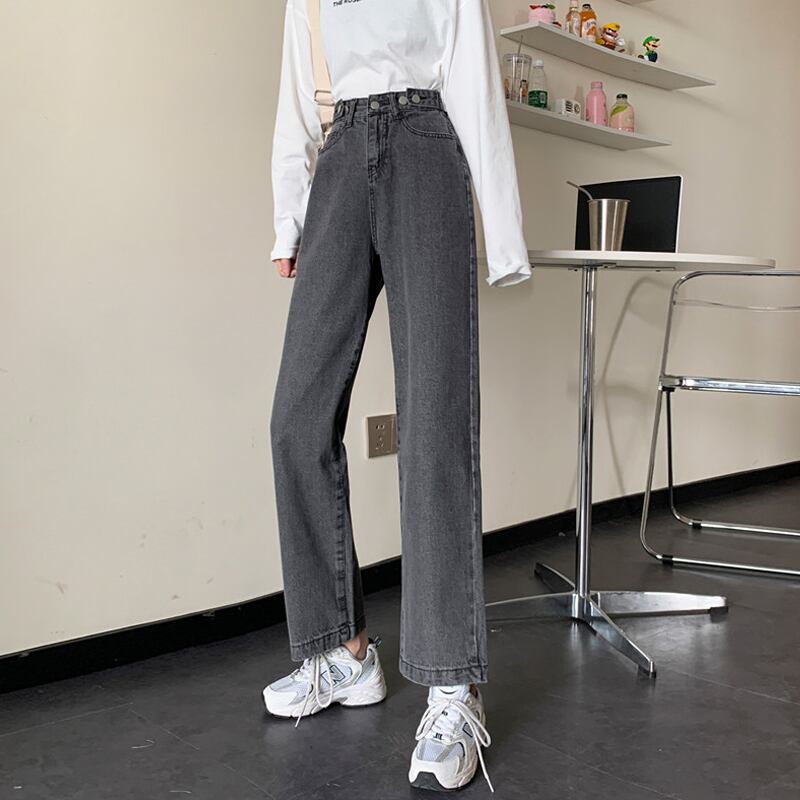 グレージーンズ スプリングオータムハイウェストパンツ ルーズ 春物 秋物 試着室29193214308