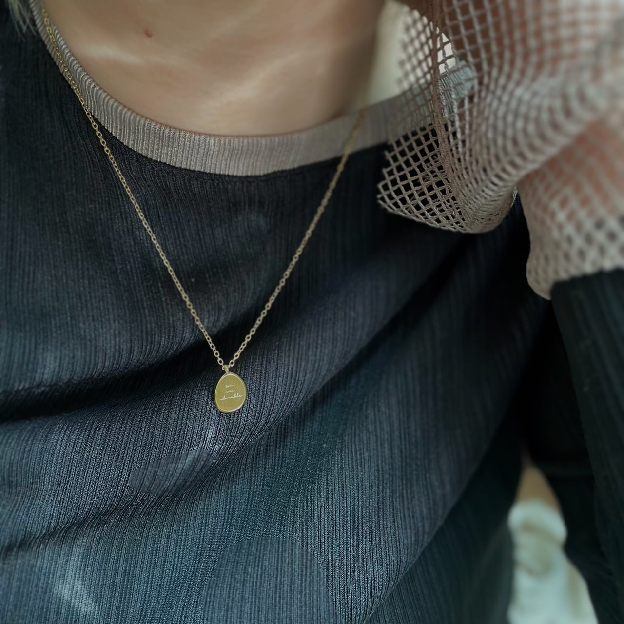 18KGP coin pendant necklace (ステンレスネックレス/チェーン