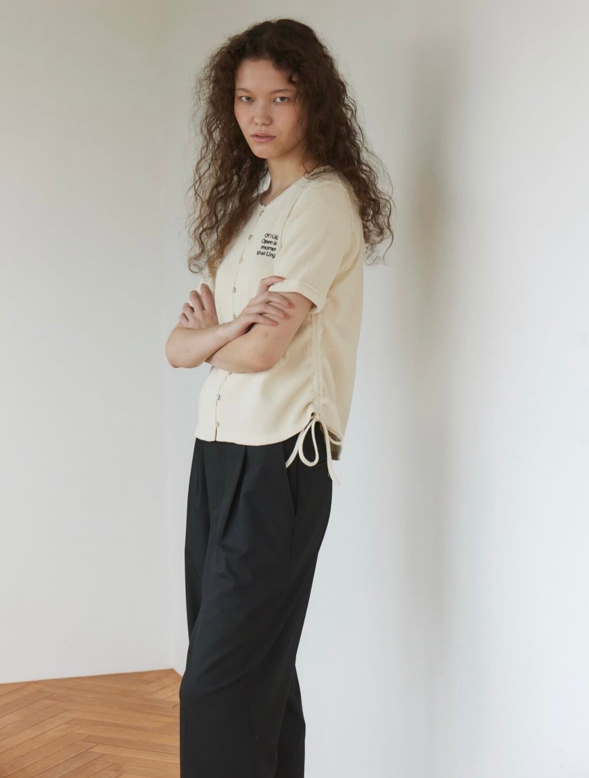 81 branca】ワッフル S/S カーディガン | valance 福井｜レディース