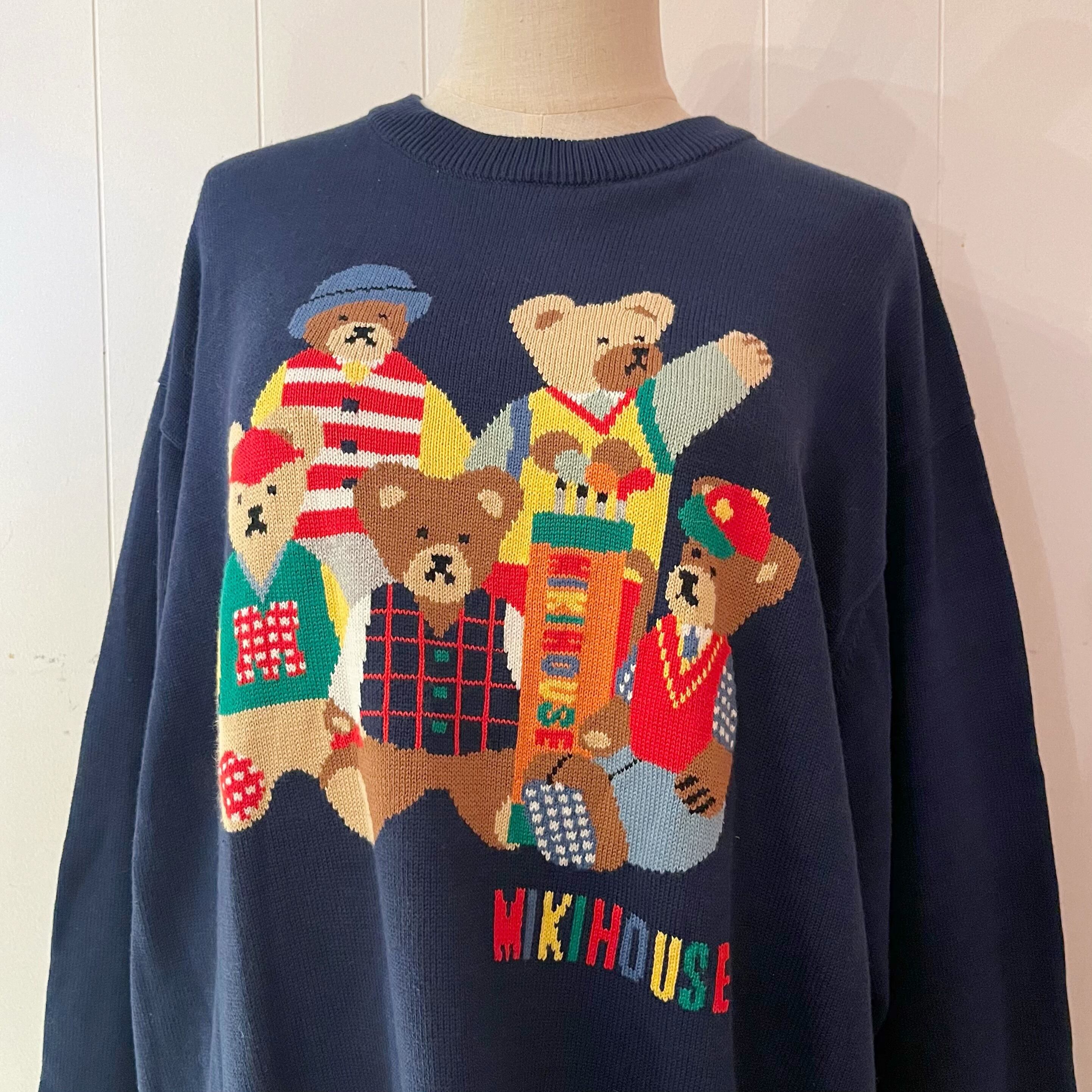 miki house / golf bear knit sweater