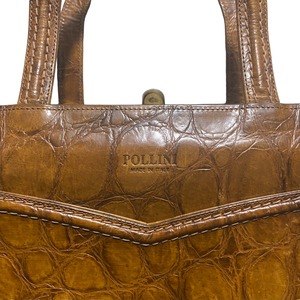 POLLINI embossed leather 2way boston bag