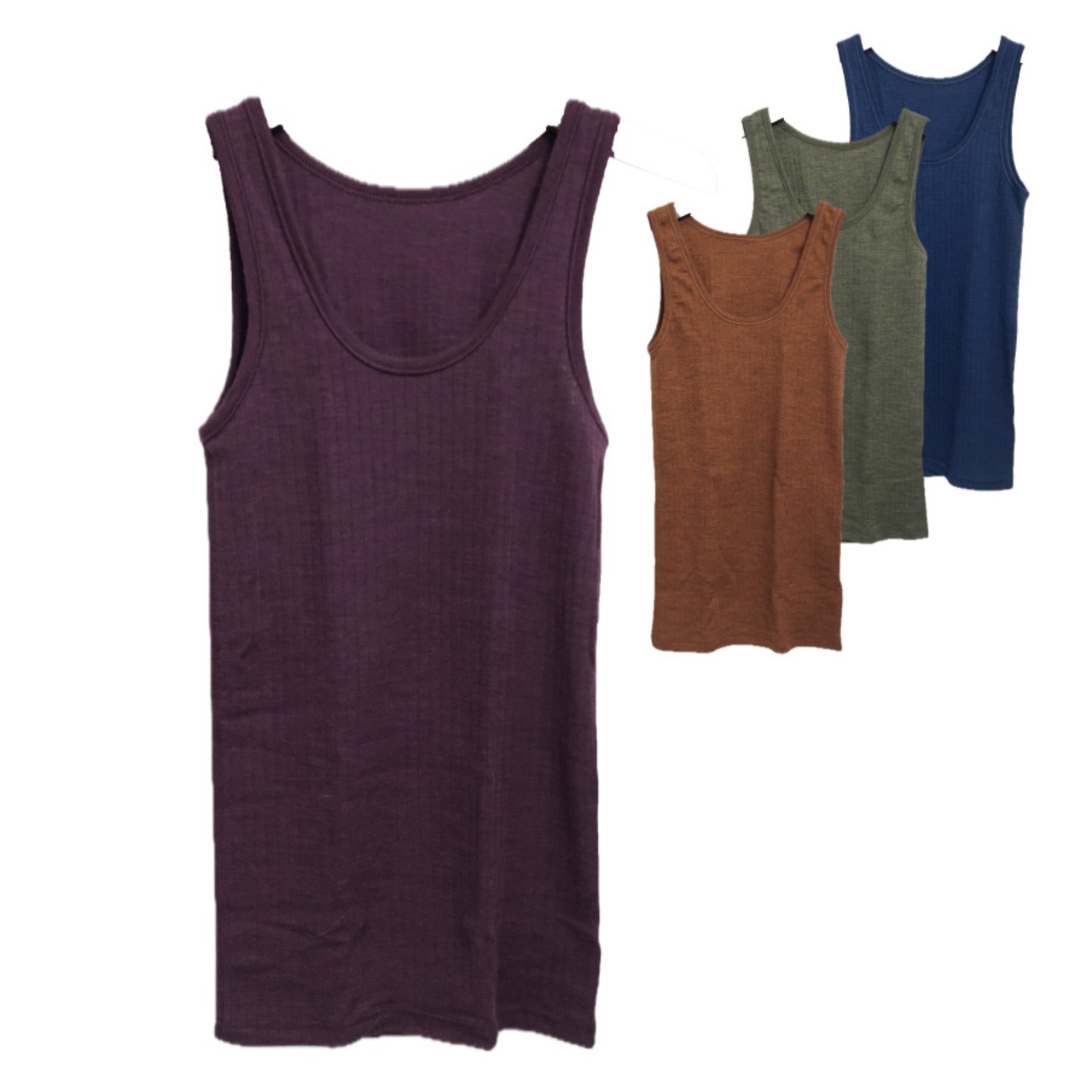 JOHA(ヨハ)Tank Topメリノウール100% ワイドリブタンクトップ/シーズンカラー5色