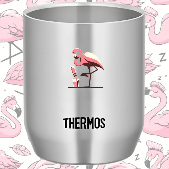 Thermos Tumbler -フラミンドリンキング 真空断熱カップ 280ml 4099