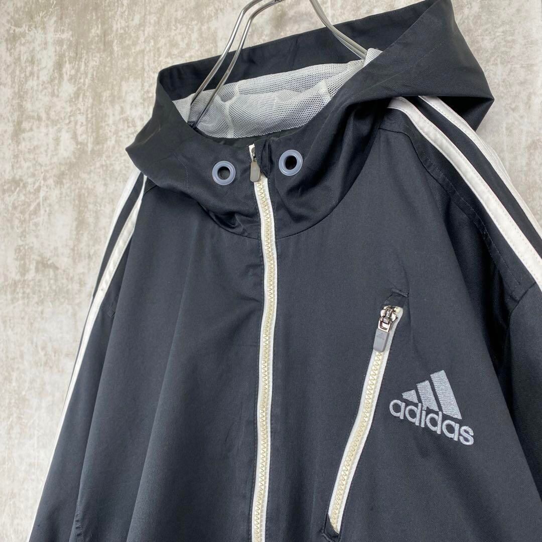 【オーバーサイズ、90s】adidasナイロンジャケットジップパーカーXL