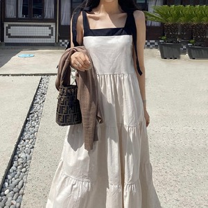 ショルダーリボン
ティアードワンピース　A2047