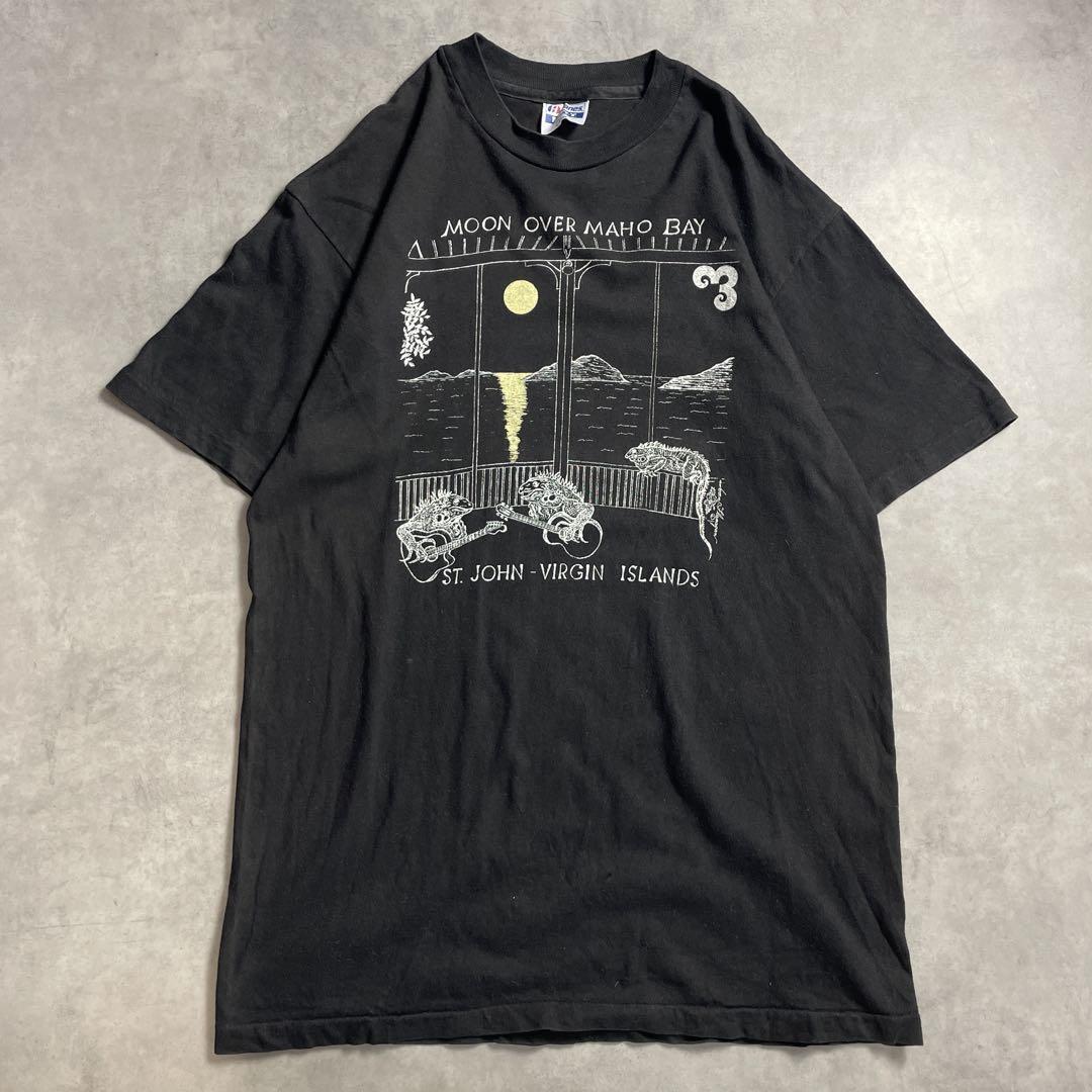 90s USA製 イグアナ アート art vintage T-shirt
