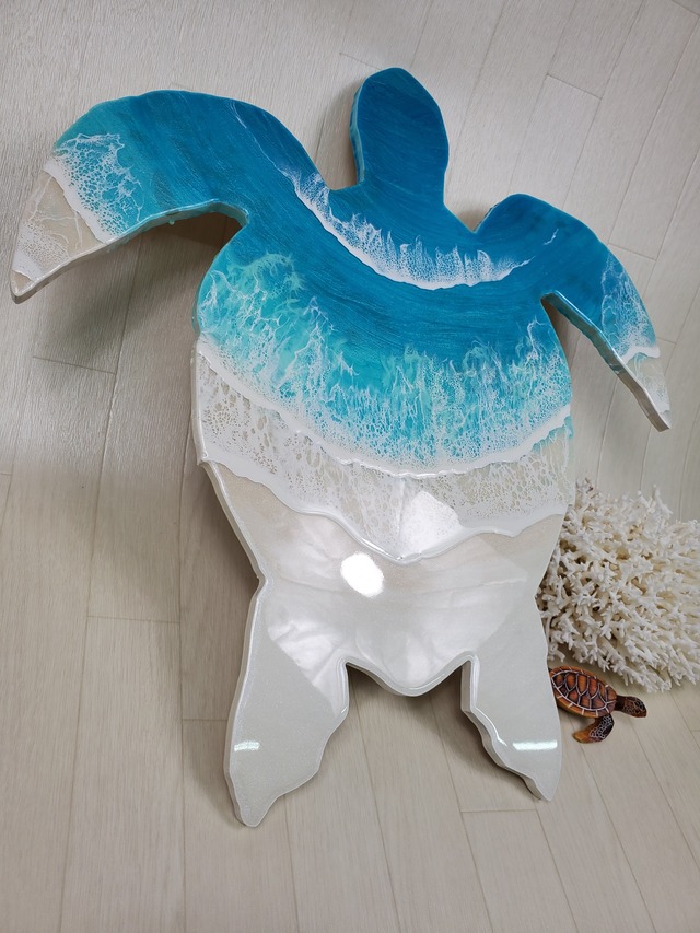 オーシャンレジンアート ホヌ型正面パネル(オーダー専用)