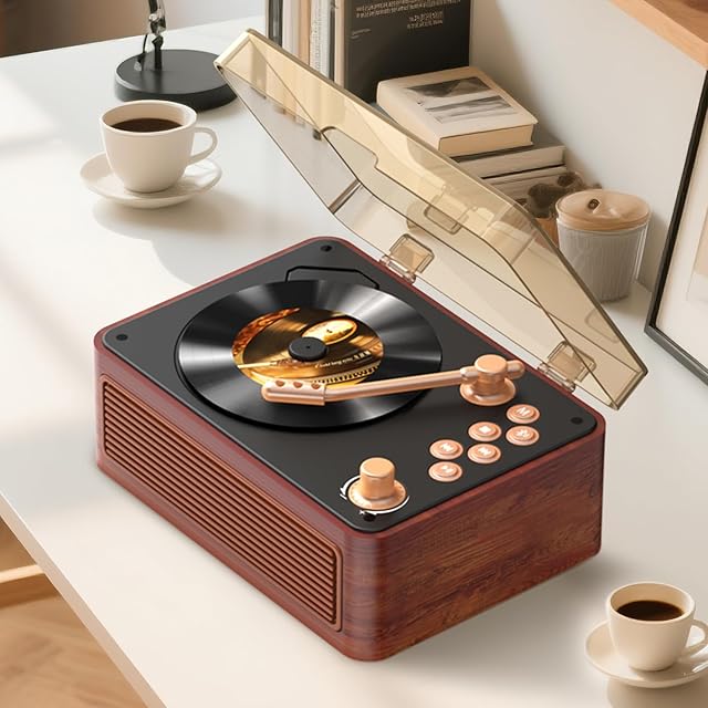 Gueray cdプレーヤー 卓上＆壁掛け式 Bluetooth受信/送信 1800mah充