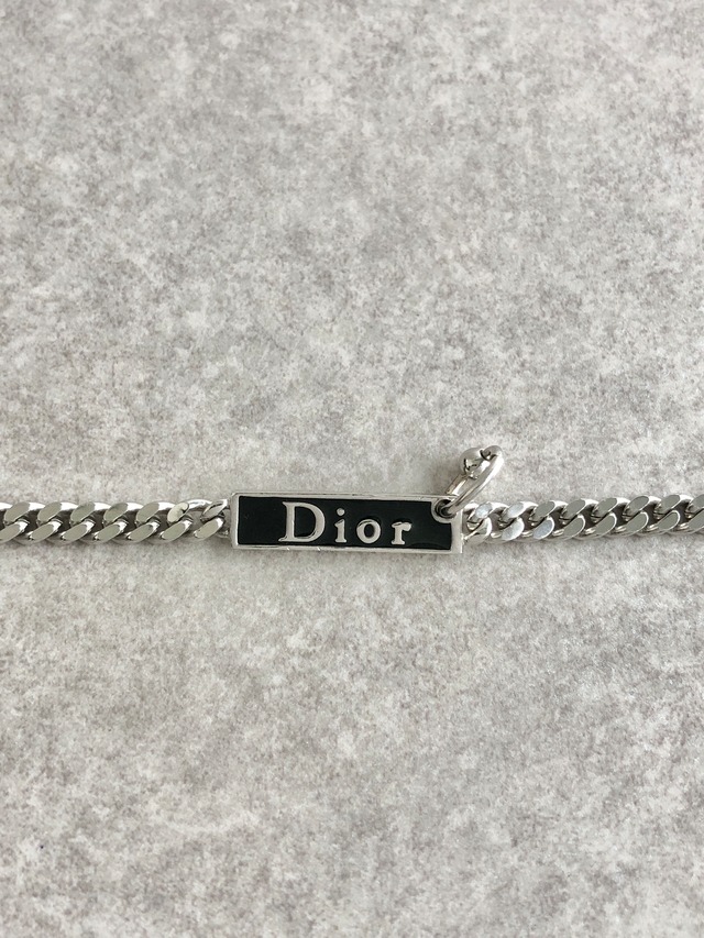 Christian Dior クリスチャン ディオール ブレスレット シルバー ロゴプレート vintage ヴィンテージ オールド vuk52b