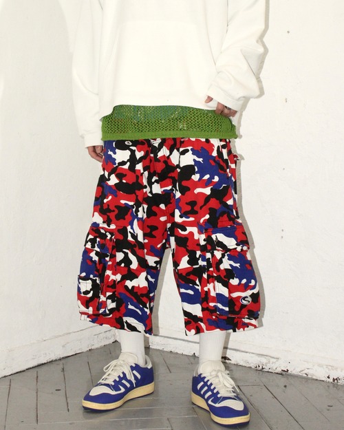 CAMO SPORT Camouflage Pattern Wide Cargo Short