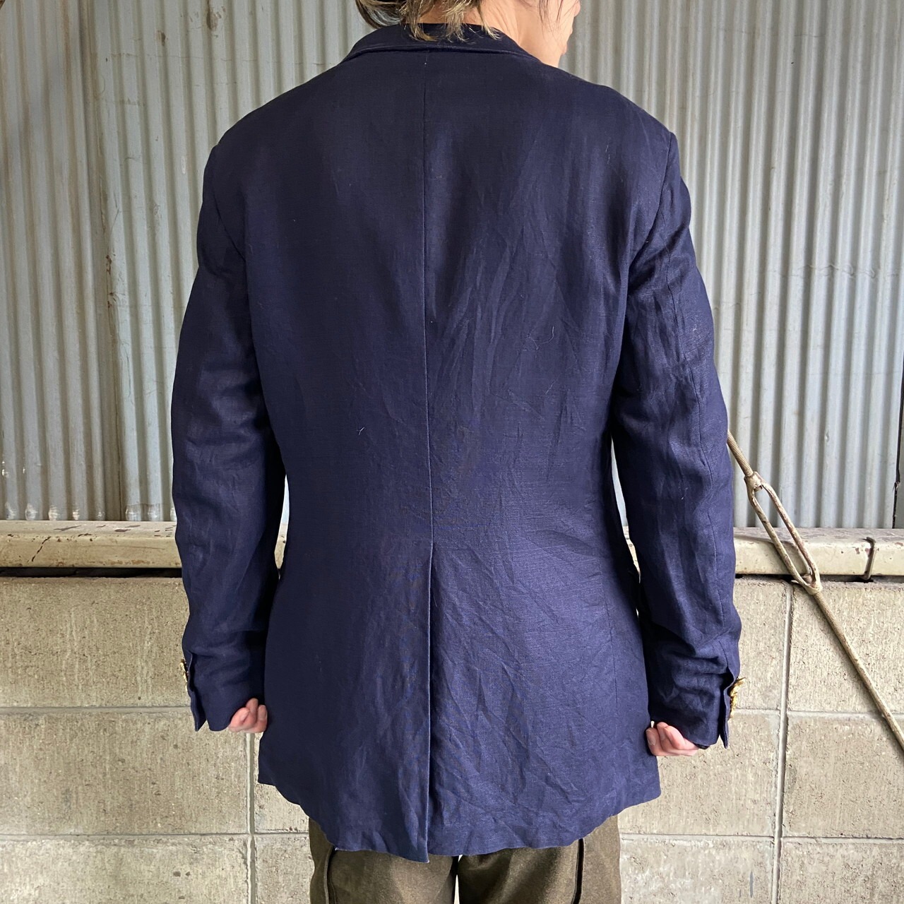 90年代 USA製 Polo by Ralph Lauren テーラードジャケット 紺ブレ 