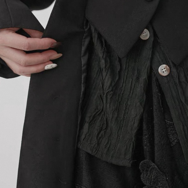 Double breasted long coat C1441