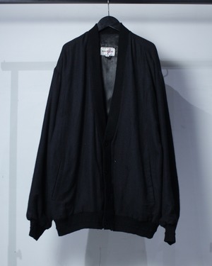 【Caka BLACK】Pashmina Wool × Silk Vintage Loose Cardigan Jacket
