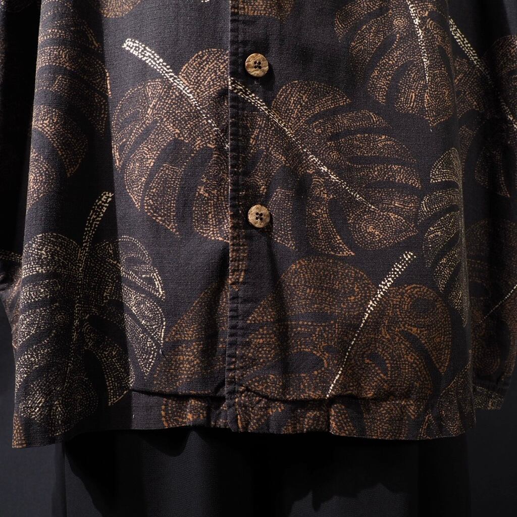 Decadent Fallen leaves full pattern Open collar ss shirt
