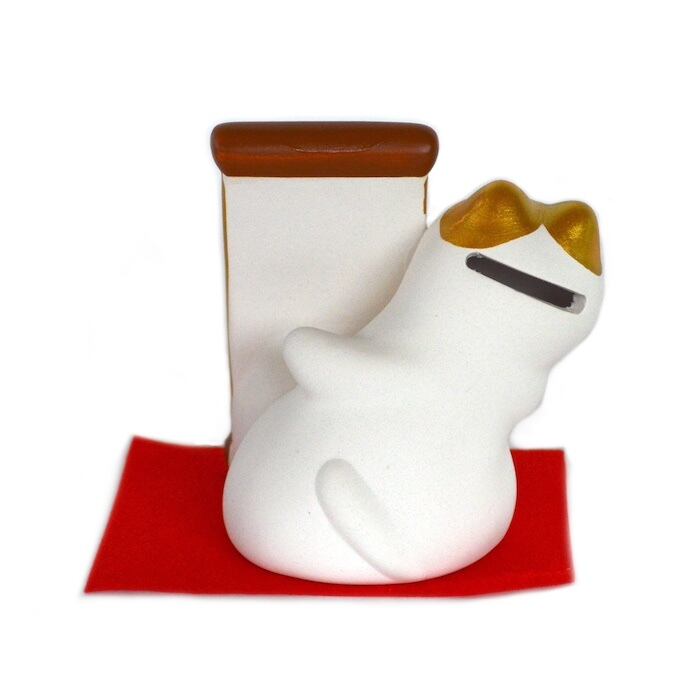 のぞき猫貯金箱金 18-248c 猫 招き猫 和風 かわいい 置き物