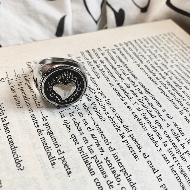 【再販】Stainless vintage heart Ring