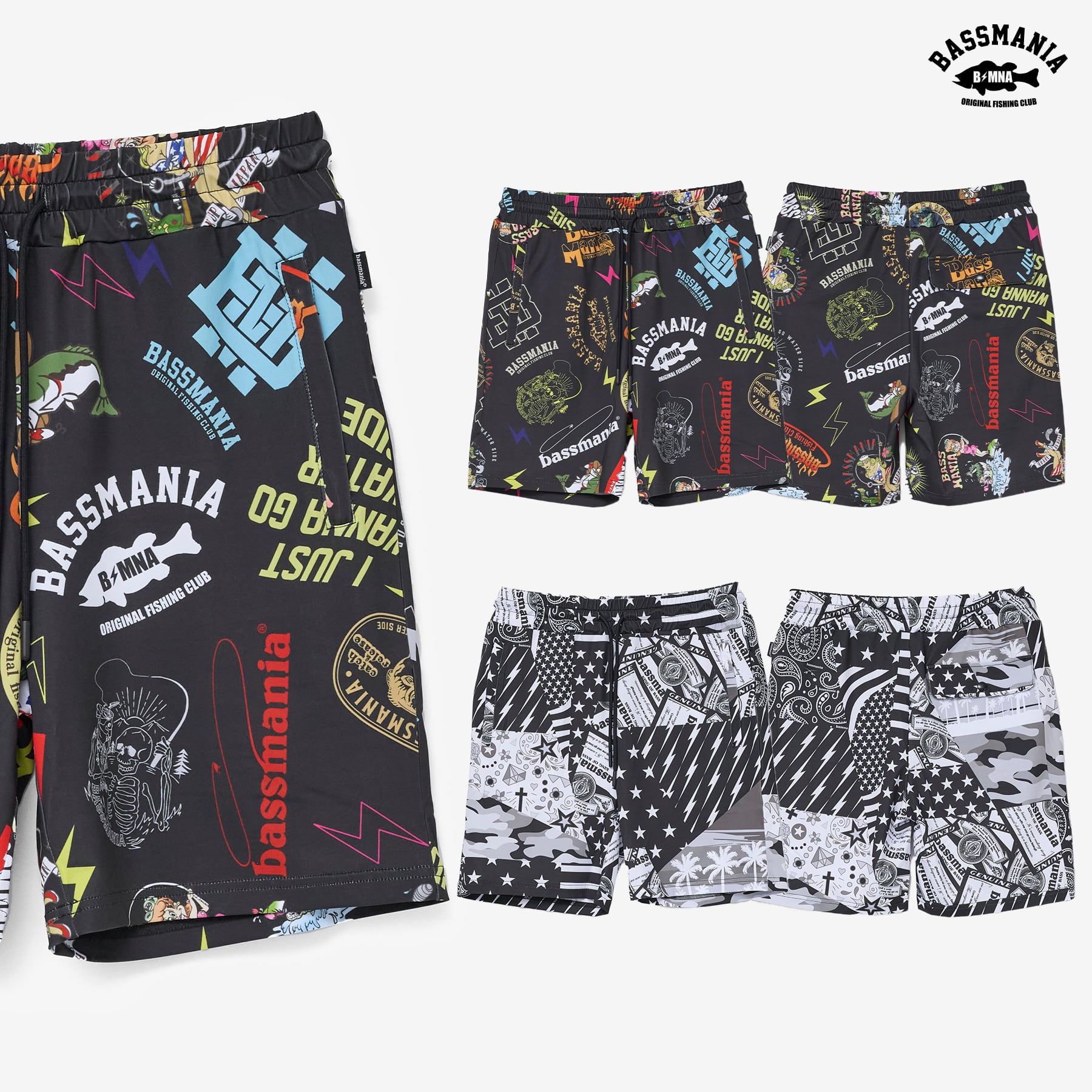バスマニア　ドライショーツ UV Dry Rush Shorts［MIX Design］［LIMITED］ | bassmania.jp