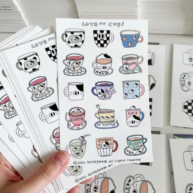 KEYKEYMADE 〔sticker -LOVE CUP-〕