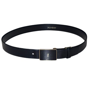 vintage YVES SAINT LAURENT black leather belt
