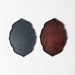 ［蝶野秀紀］147・148.輪花皿  葉／小（黒）・（茶）