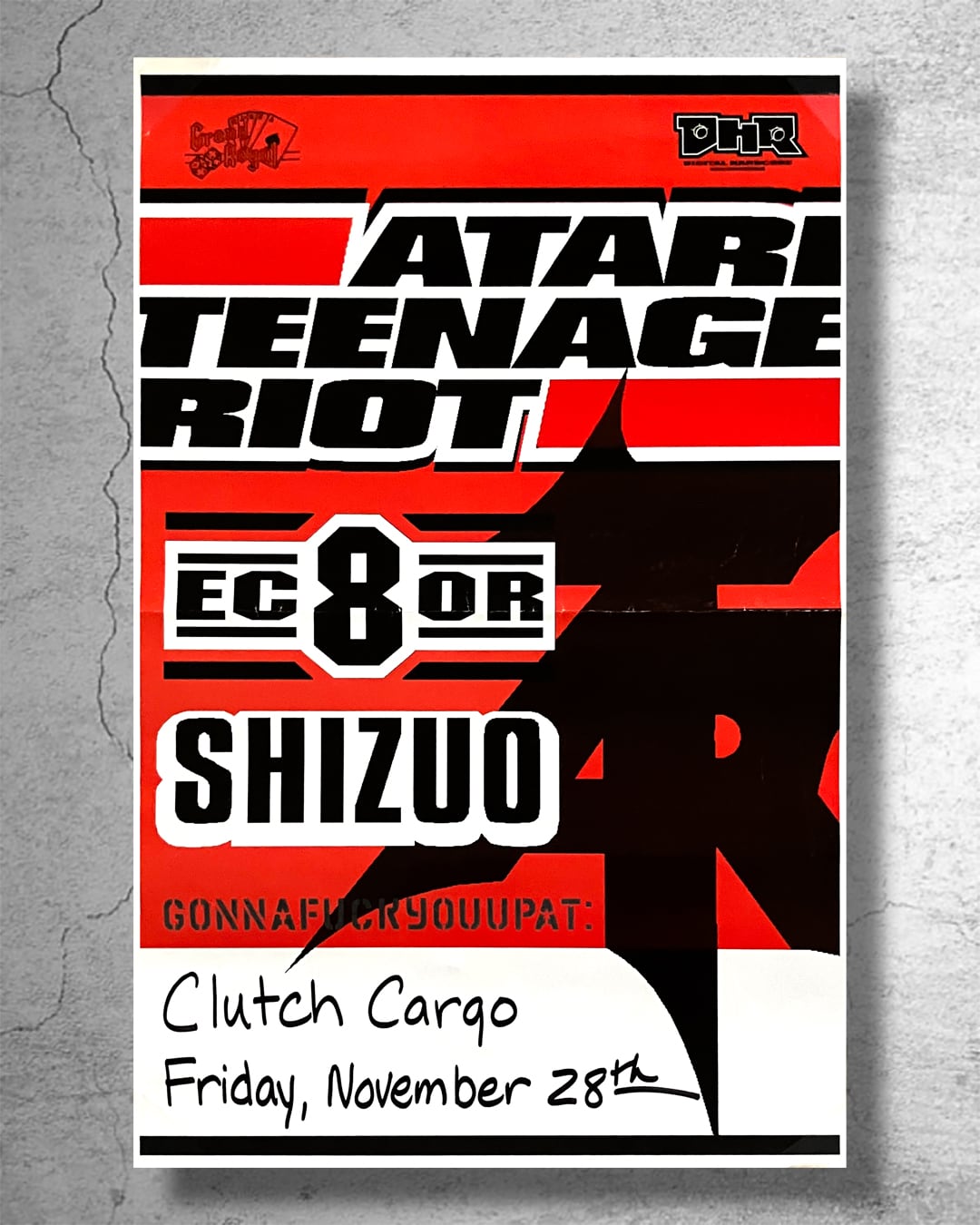 『ATARI TEENAGE RIOT』1997年アメリカでのライブ告知ポスター