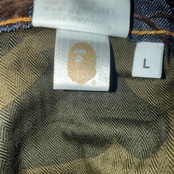 【A BATHING APE】ベイシングエイプ "サル迷彩" 総柄 デニムパンツ