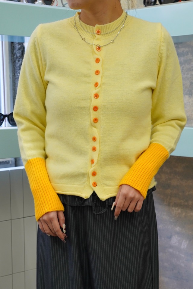 MECHA BUTTON BYCOLOR CARDIGAN