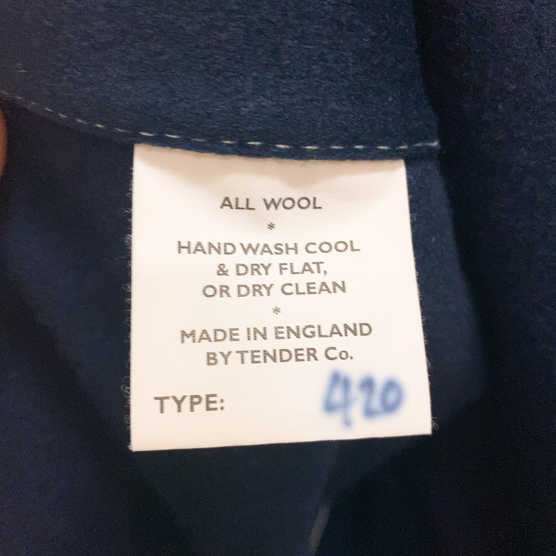 美品　tender co all wool サイズ3 ウールジャケット　ブラック
