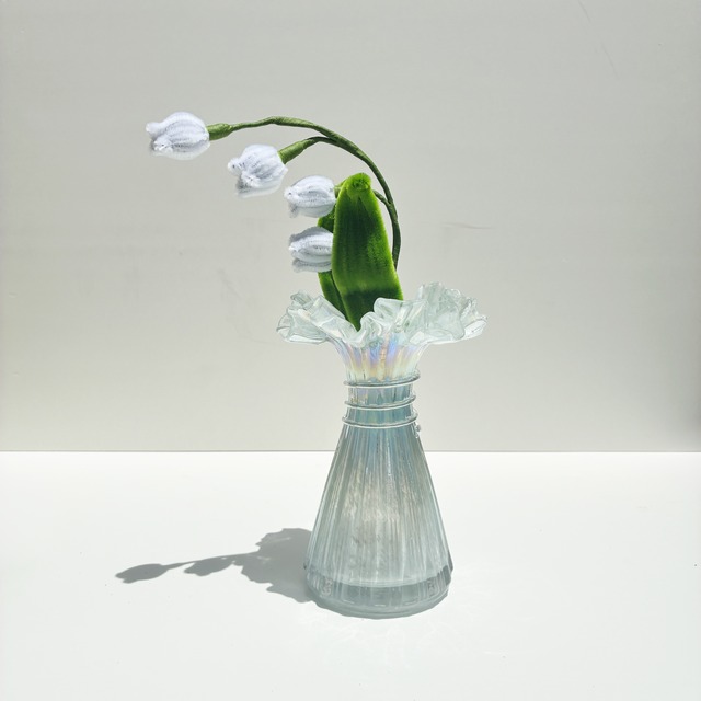 flower vase 【frill ﾌﾘﾙ】【kirakira blue キラキラブルー】花瓶／フラワーベース