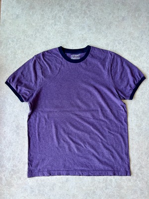 00s OLD NAVY 杢パープル リンガーTシャツ