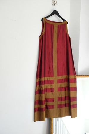 [vintage]silk sleeveless dress