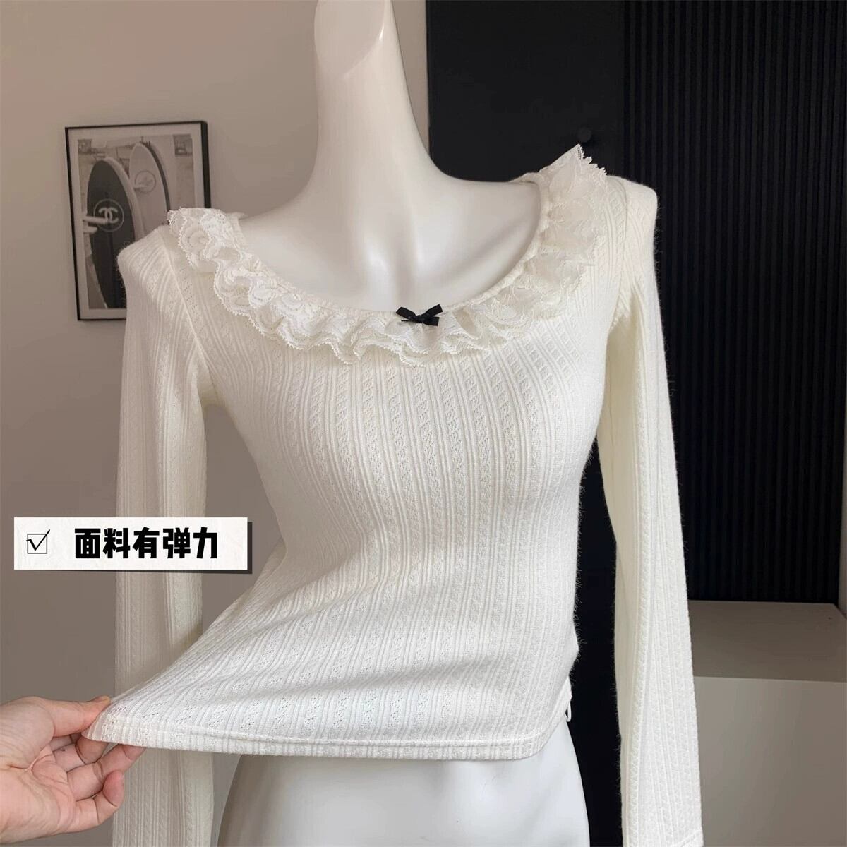 ✨美品✨N°21 伊製 シルク混 フローラルレース 長袖シャツブラウス 42 ✨美品✨N°21 伊製 シルク混 フローラルレース 長袖シャツブラウス