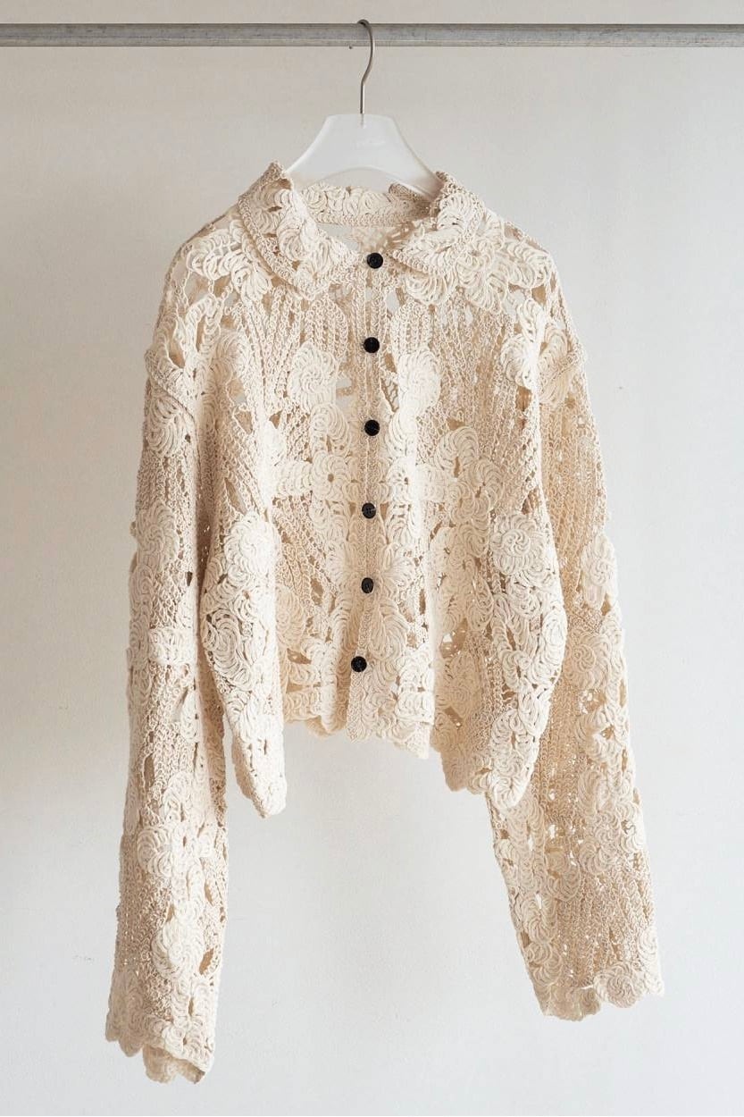 ànuke Embroidery Over Shirts エンブロイダリーオーバーシャツ Ivory