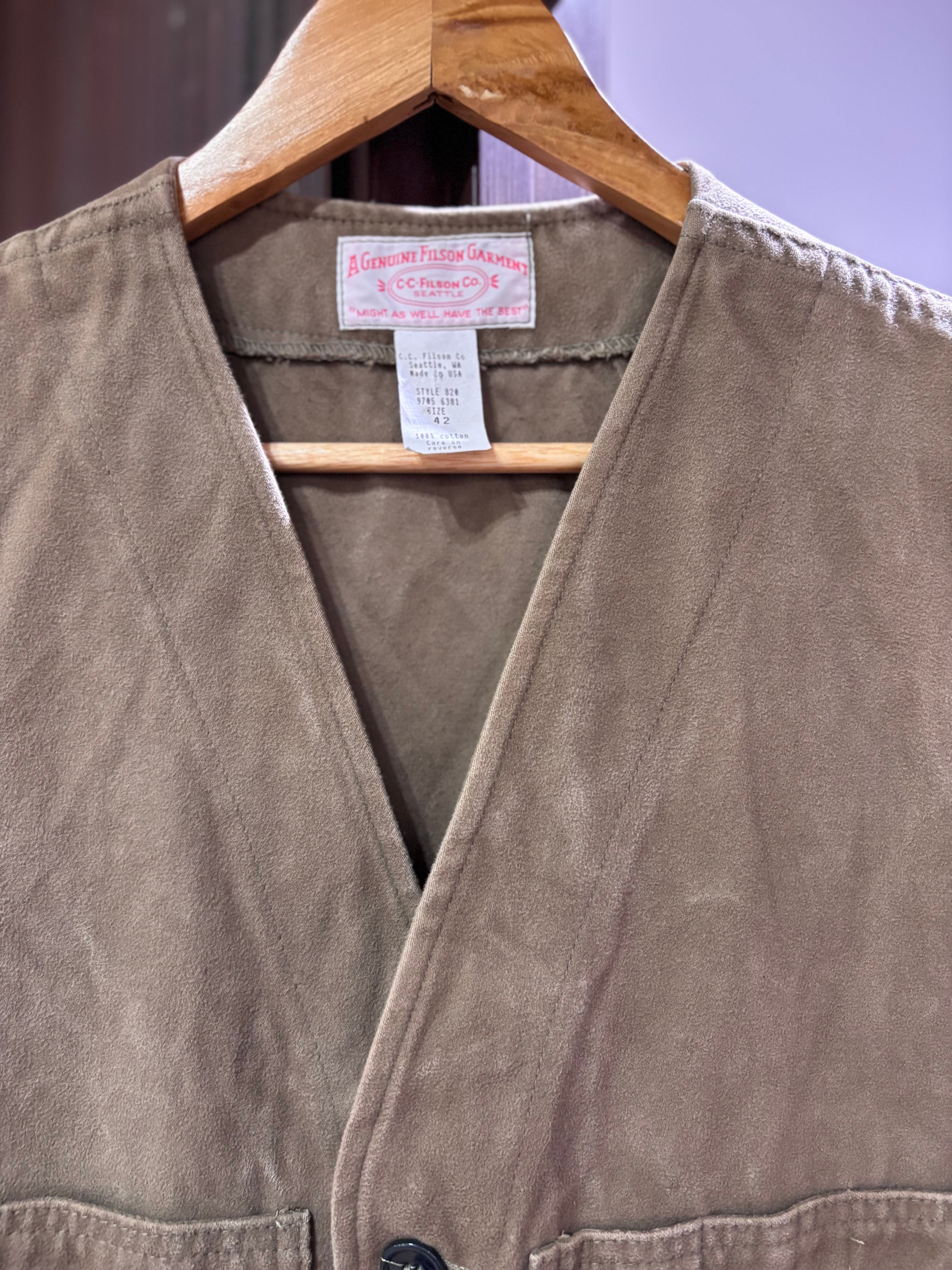OLD FILSON MOLESKIN VEST | STRAYSHEEP ONLINE